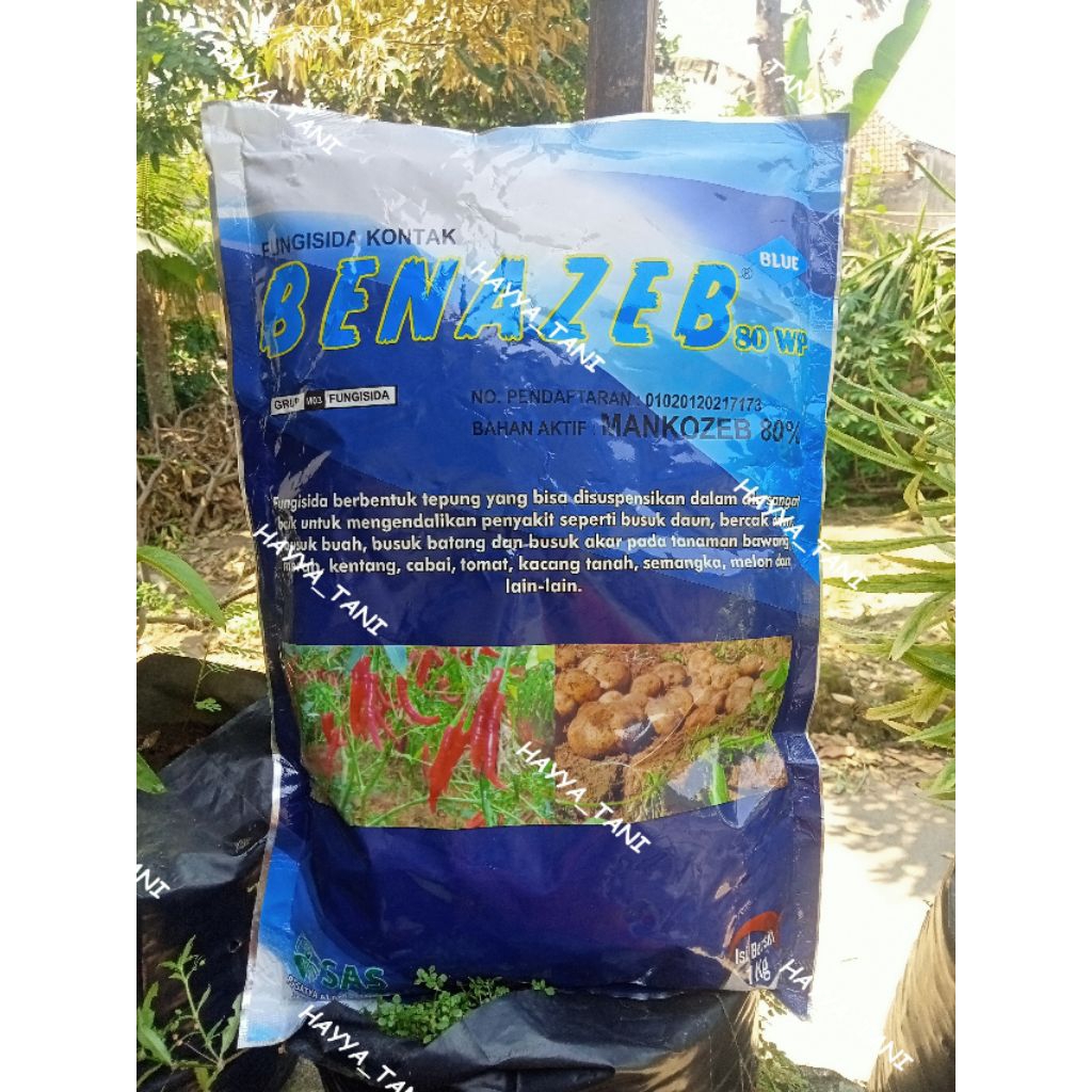 Fungisida Kontak BENAZEB 80 WP BLUE