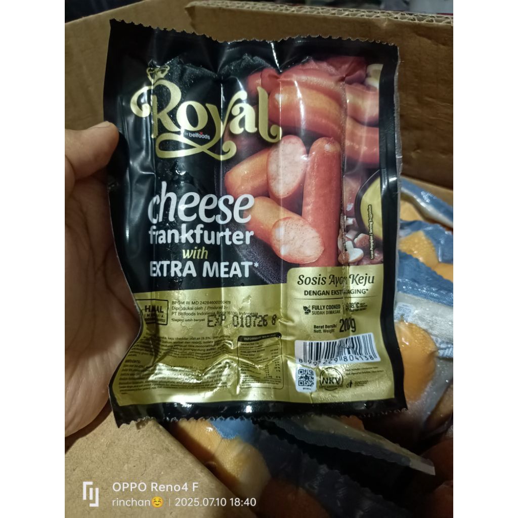 

Sosis Belfoods Royal Cheese Frankfurter extra meat 200gr