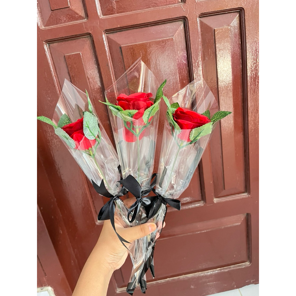 single Rose bucket / buket mawar 1 tangkai / 1 tangkai mawar / buket mawar