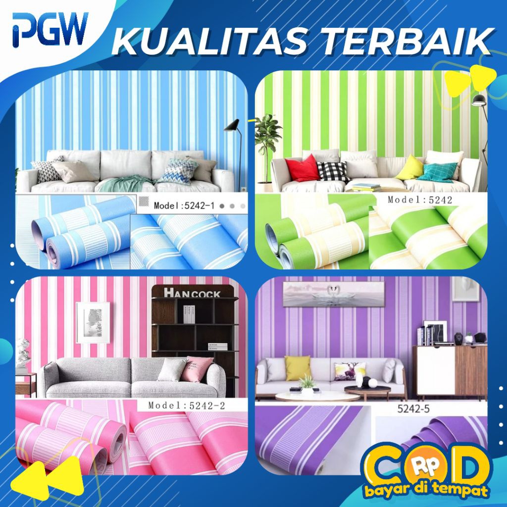 PUSAT GROSIR WALLPAPER Wallpaper Dinding Salur Wallpaper Dinding Aesthetic Wallpaper Dinding Ruang T