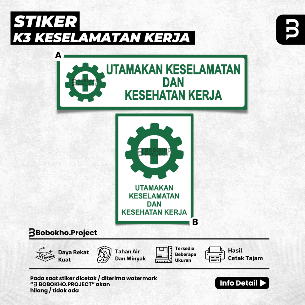

Stiker K3 Keselamatan Kerja / Stiker Safety first / Stiker Kesehatan Kerja