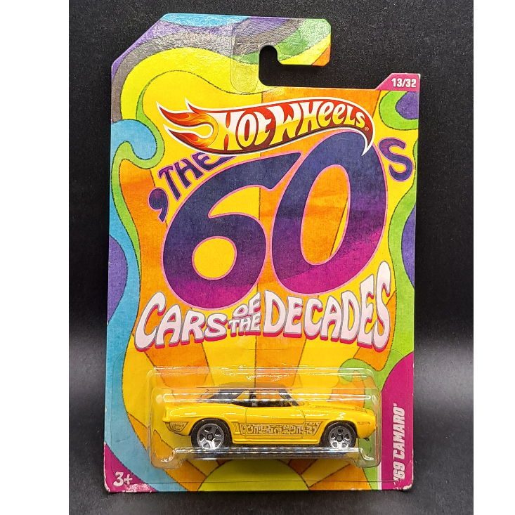 2010 Hot Wheels - ‘69 Camaro - Yellow - Cars of the Decades