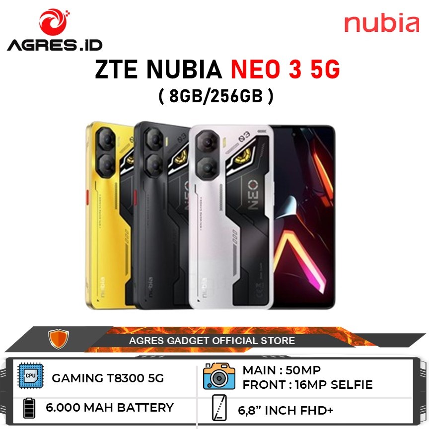 ZTE Nubia Neo 3 5G 8GB/256GB Garansi Resmi Nubia