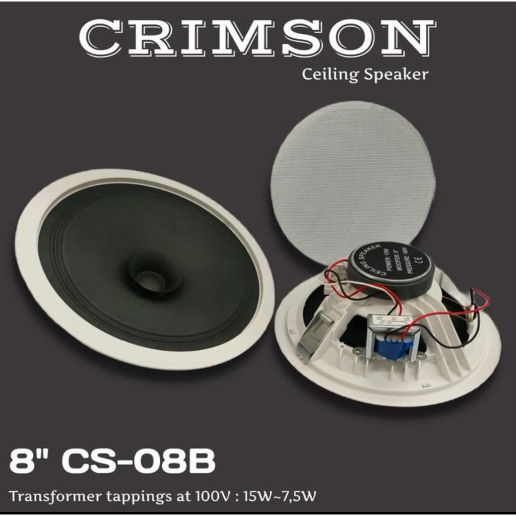 SPEAKER CEILING 8 Inch SPEAKER PLAVON CRIMSON CS-08B