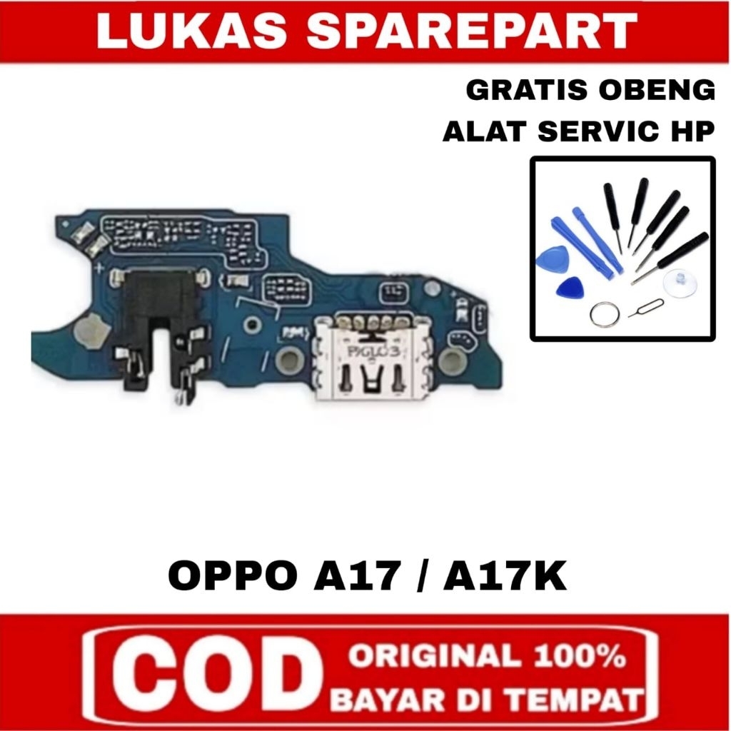 FLEXIBLE OPPO A17 / A17K CONECTOR CAS + MIC + CON HANDSFREE ORI