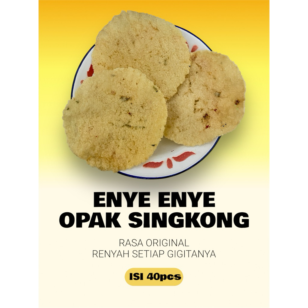 

Opak Singkong Enye-Enye Mang afi Renyah Gurih ukuran bulat 12cm