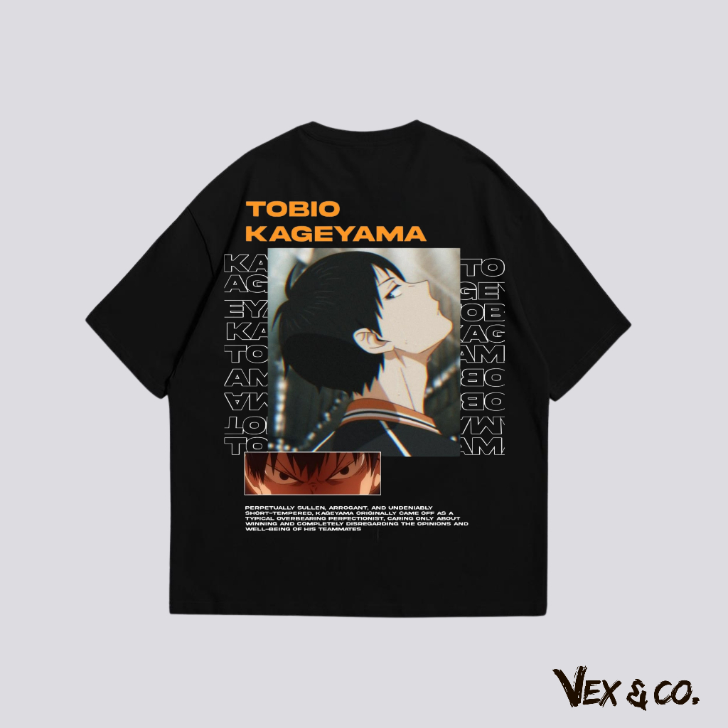 Vex & Co. | Vexnime - Kaos Haikyuu | Kaos Tobio Kageyama | Pria Wanita Cotton Combed 24s