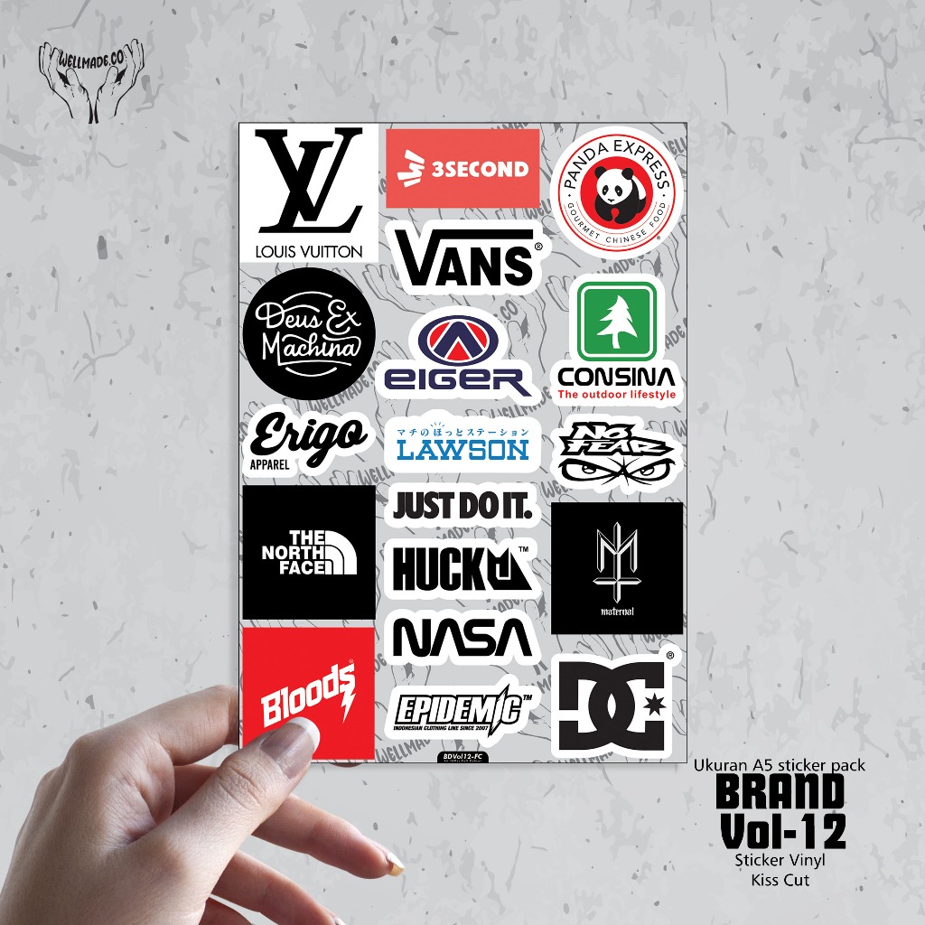 

Sticker Pack BRAND Tumblr Helm Laptop Lokal VOL12 FULL COLOUR