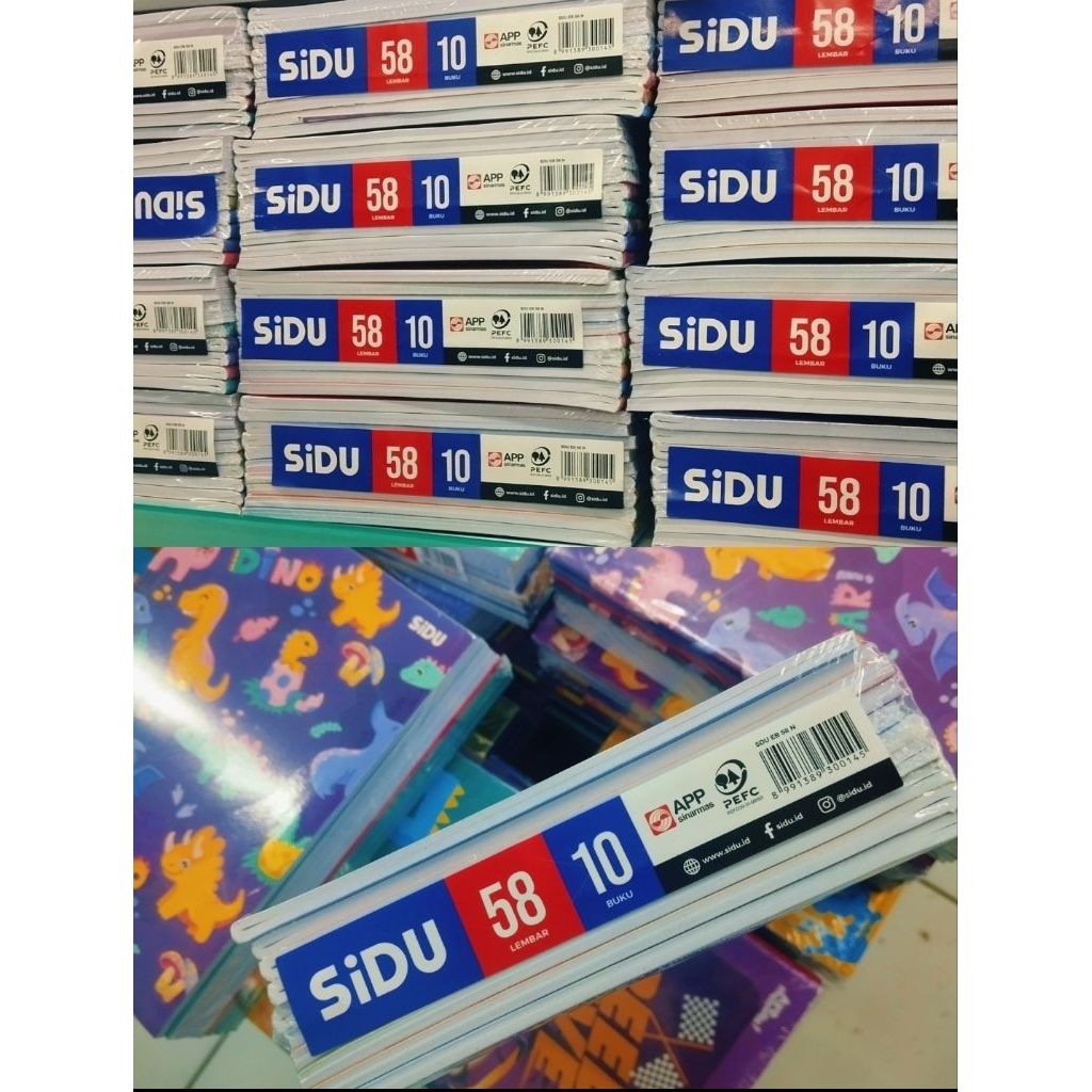 

Buku tulis bergaris SIDU 58 Lembar Grosir [ 1 PAK isi 10 Buku ]