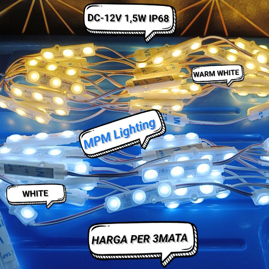 LED Module Samsung 3mata 12V 1,5 WATT Outdoor/ LED Strip/Samsung LED Modul 12V 3mata 1,5 WATT IP68