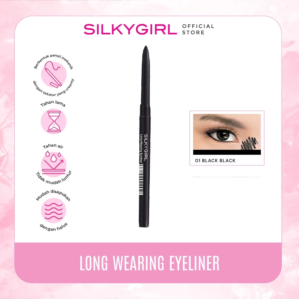 SILKYGIRL Long Wearing Eyeliner 01 Black / Silkygirl