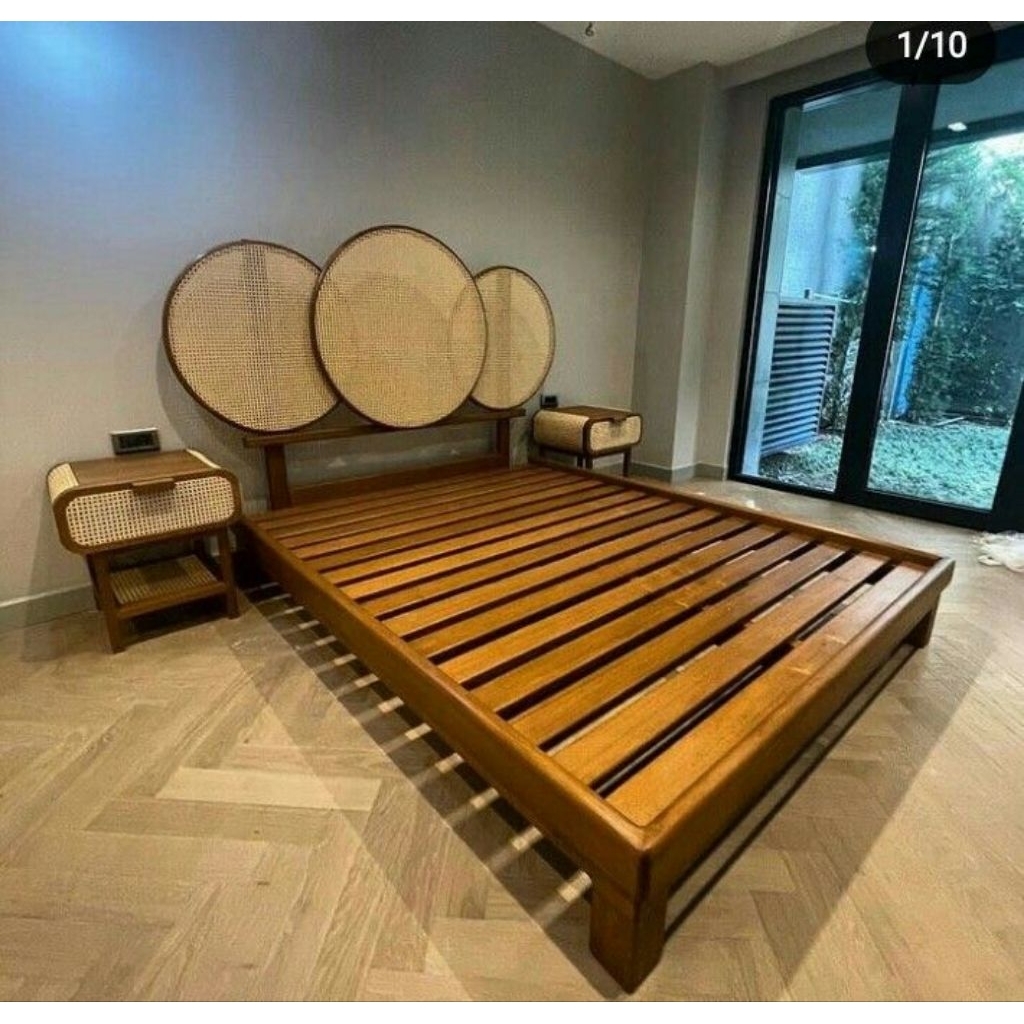 Dipan Tempat Tidur Kayu Jati / Tempat Tidur Kayu Modern / Dipan Tempat Tidur aesthetic / Tempat Tidu