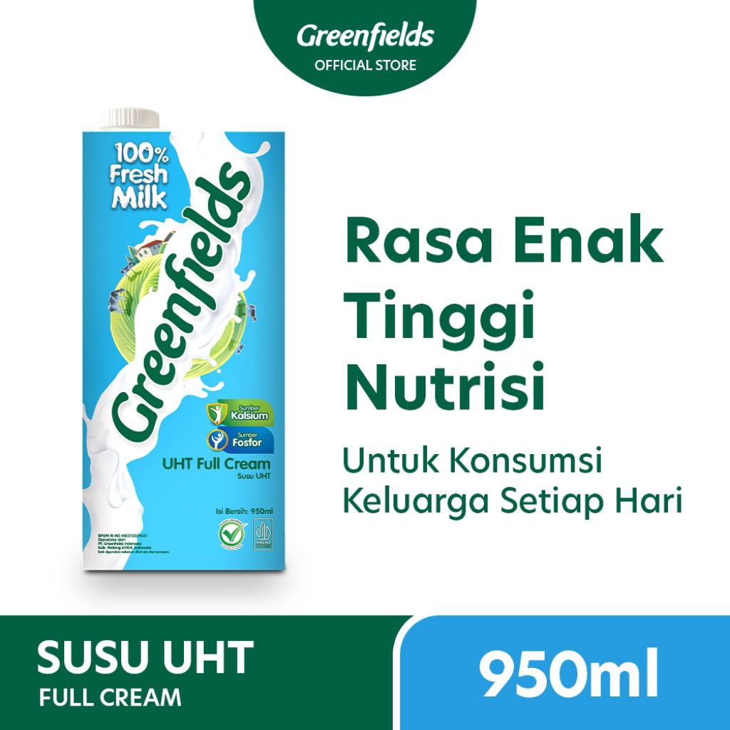 

Greenfileds Susu UHT Full Cream 950ml _ C28