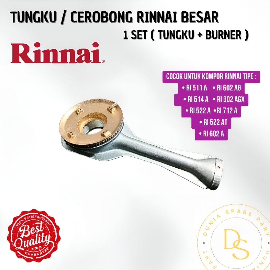 TUNGKU RINNAI BESAR / CEROBONG SET RINNAI BESAR + BURNER / KOMPOR GAS 1 TUNGKU