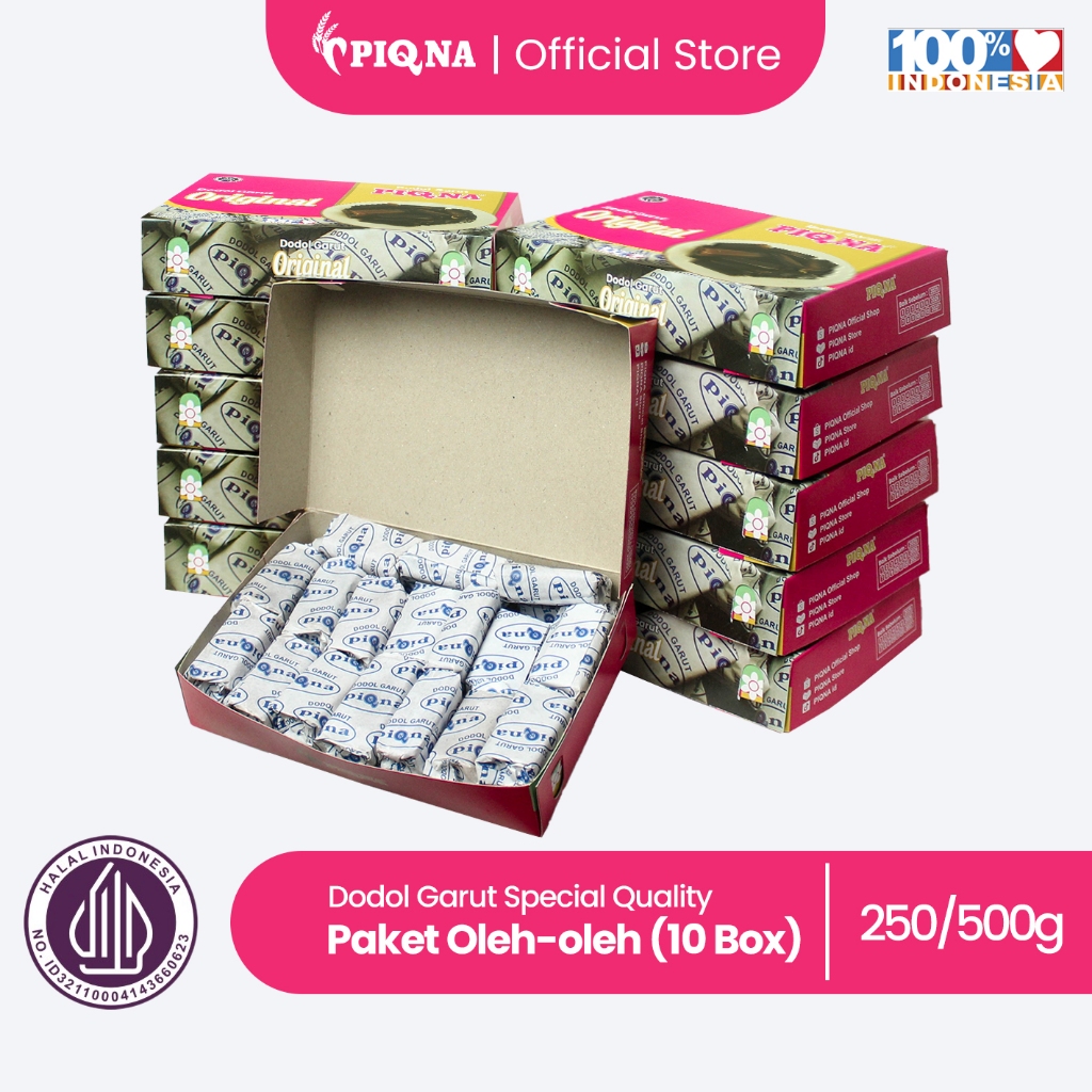 

Dodol Garut PIQNA Paket Oleh - Oleh | Dodol Garut Special Quality Isi 10 Box