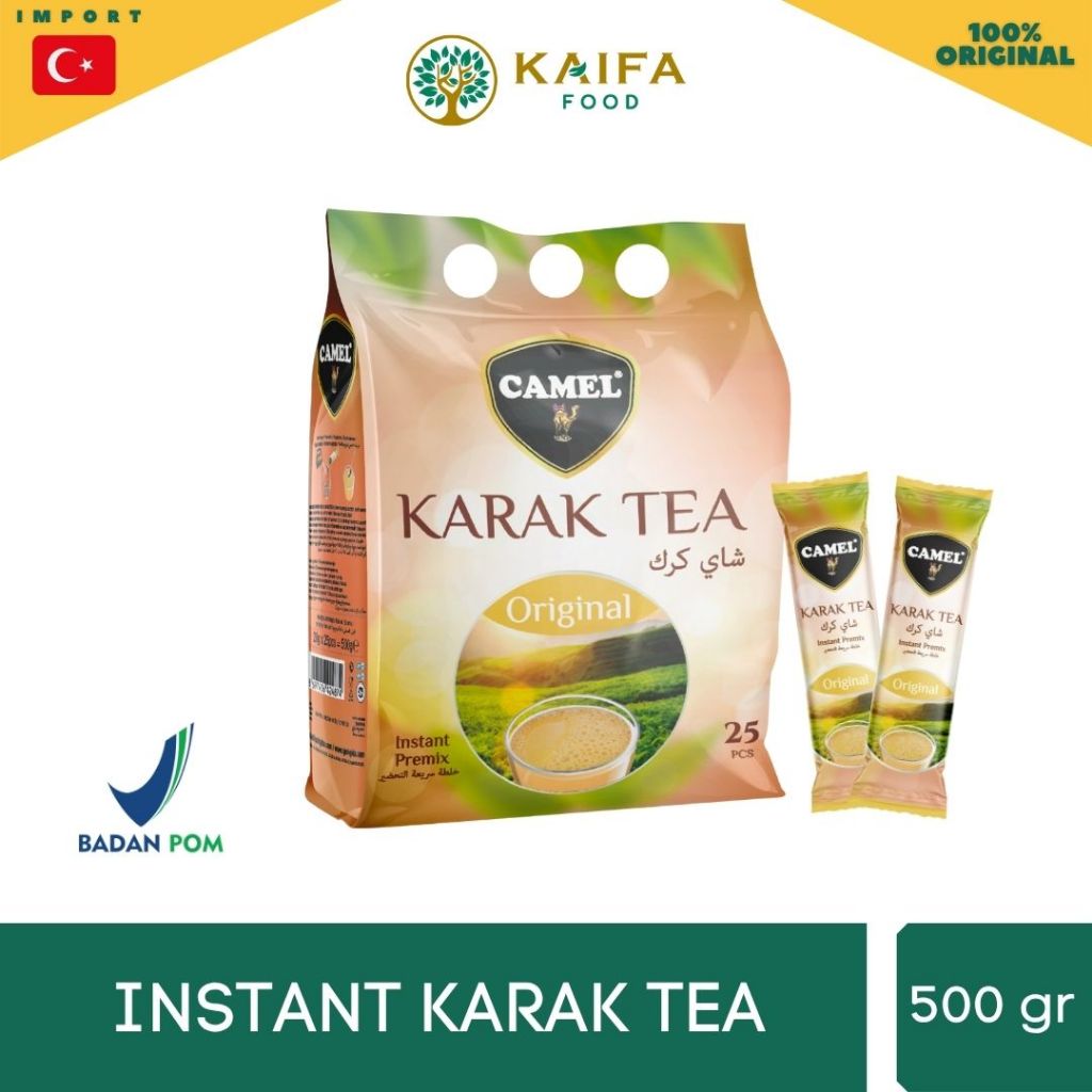 

Camel Karak Tea (sachet) - Minuman Teh Susu Tradisional khas Turkey