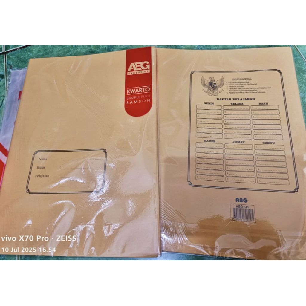 

Sampul Buku Tulis Kertas Coklat ABG Exclusive Kwarto Nama dan Jadwal