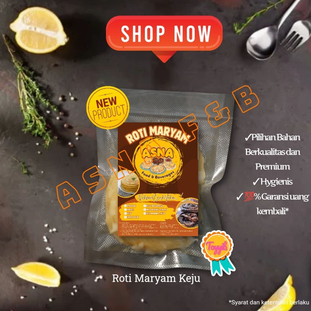 

Roti Maryam Asna | Roti Canai | Roti Cane isi Keju Bandung