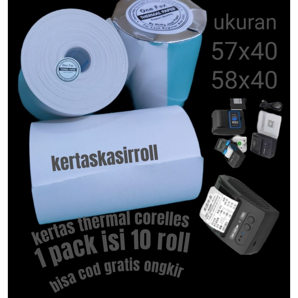 

kertas thermal 58x40 coreless