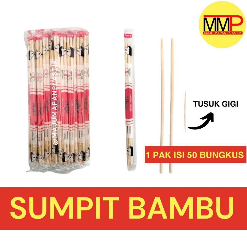 Sumpit Bambu Koki Panda / Sumpit Bambu+Tusuk Gigi / Sumpit Bamboo Samurai / Sumpit Bambu Panda Hijau