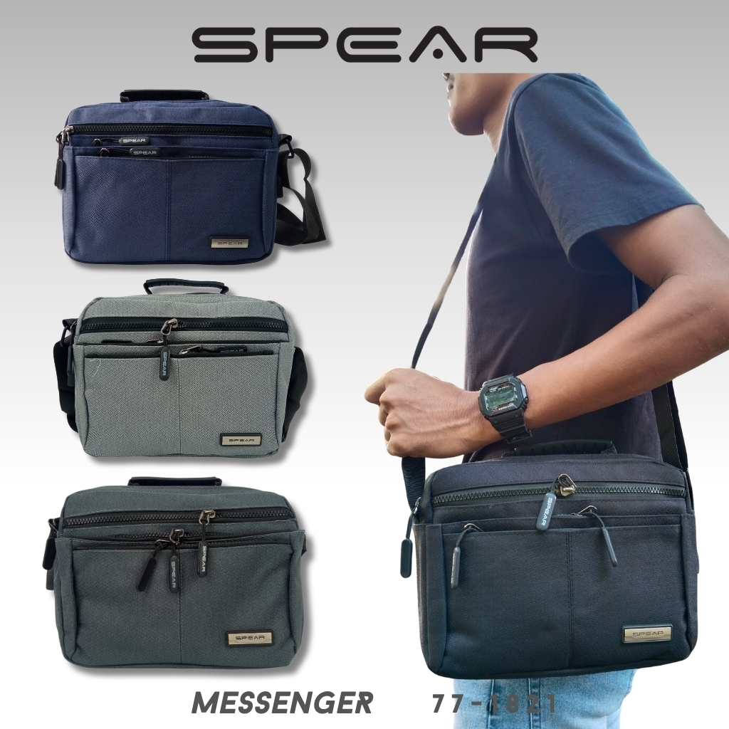 SPEAR Tas Messenger Tas Selempang Sling Bag Pria Wanita Tas Bahu Import MB-77-1821