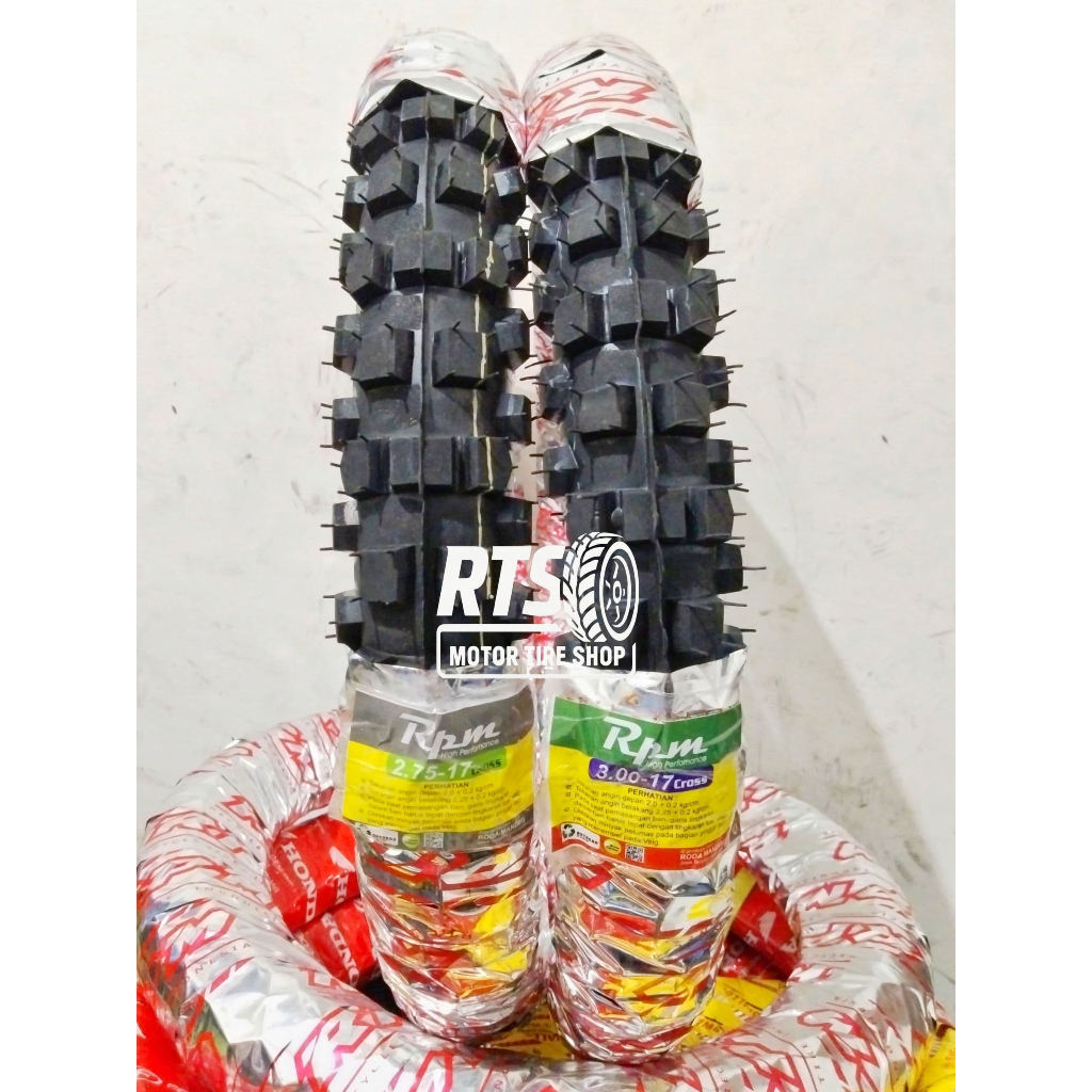 sepasang ban RPM cross 275-17 dan 300-17 ring 17 ban motor bebek