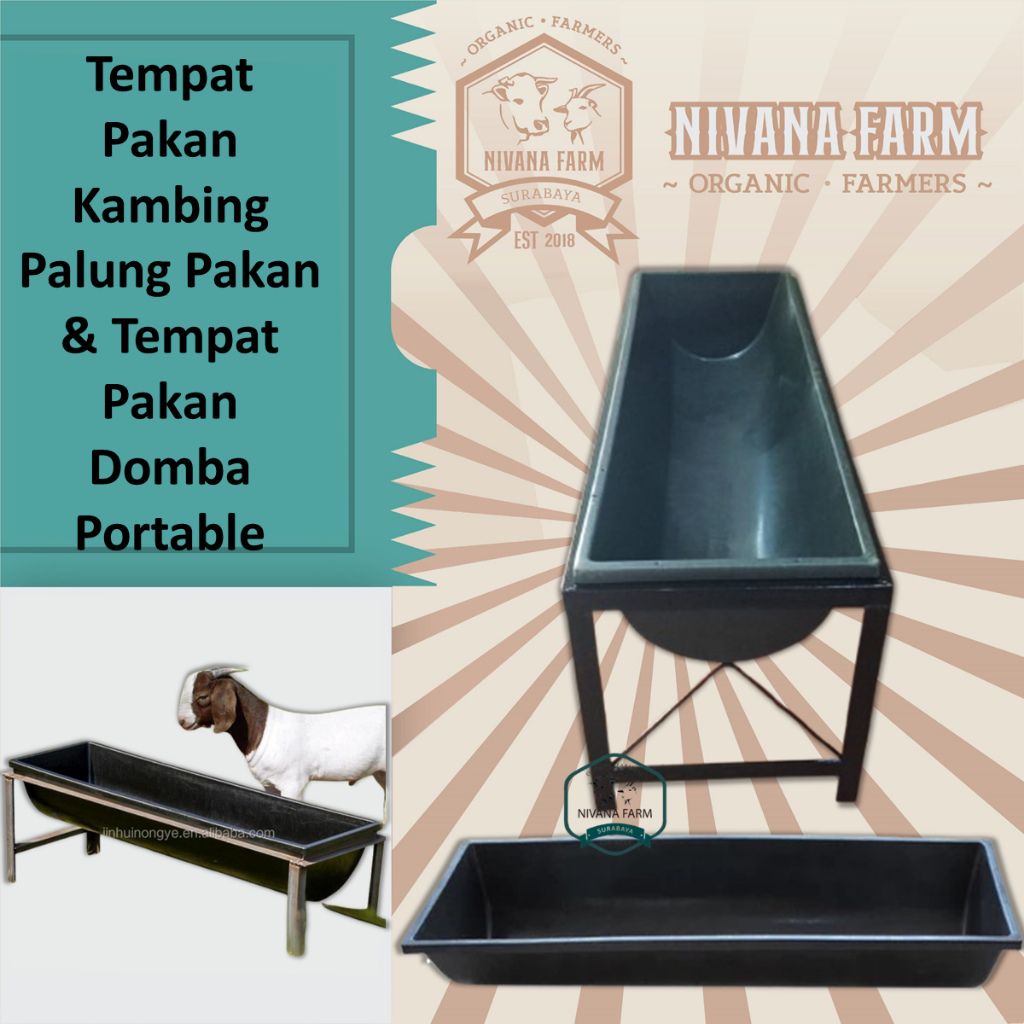 Tempat Pakan Kambing Palung Pakan Domba Tempat Pakan Domba Portable