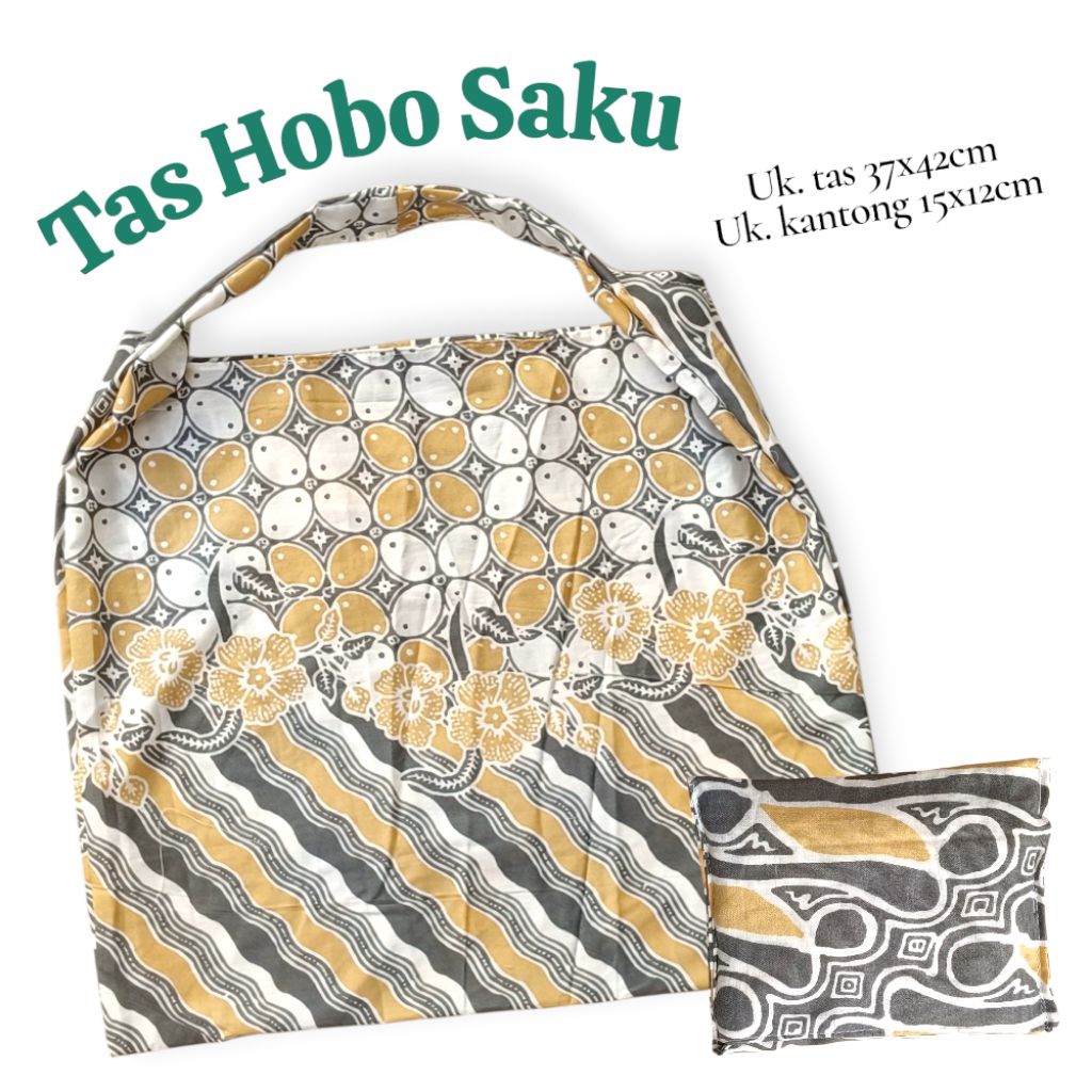 Tas Batik/ Tas Lipat Hobo Kantong bahan batik printing Pekalongan / Tas Belanja / Tas Lipat / Souven