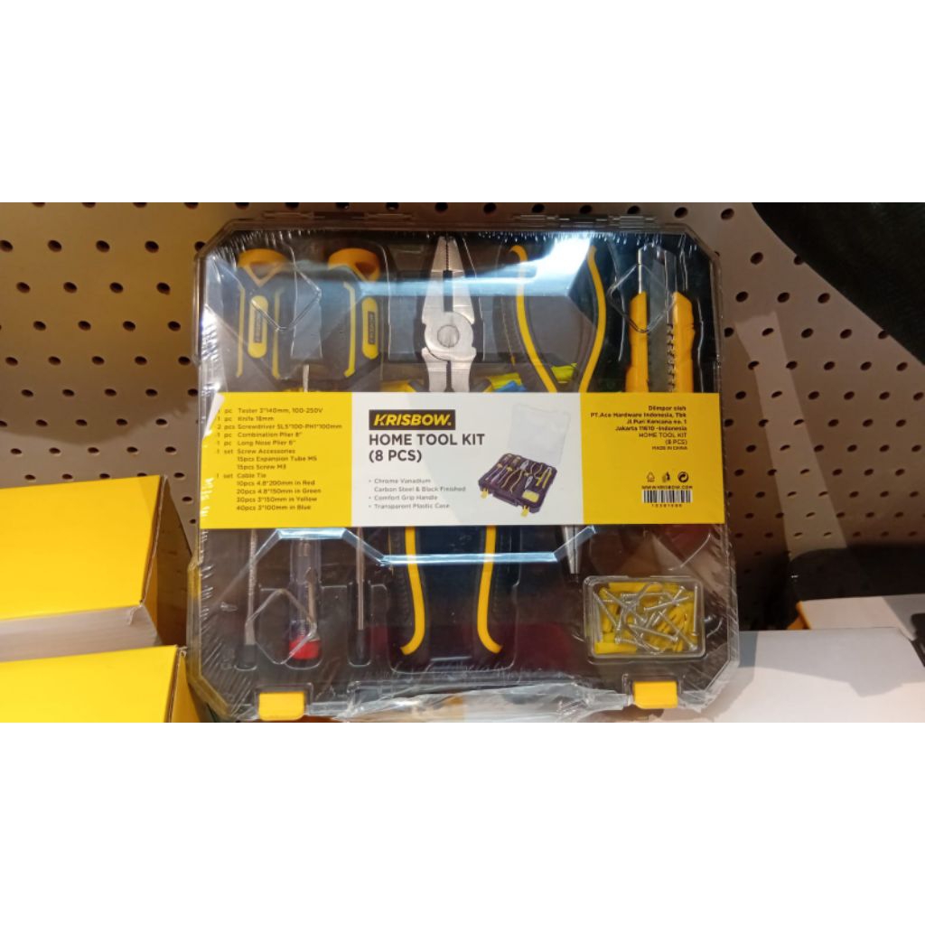 Kunci Krisbow Set 8 Pcs Perkakas Rumah Tangga - Hitam - Krisbow