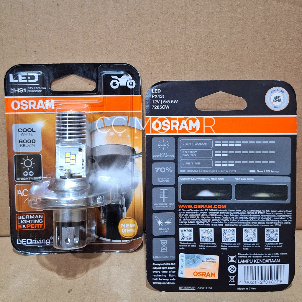 Osram Lampu LED Motor Vixion / Bohlam Depan Led Osram / Lampu Depan Led Osram Ac Dc  / 7285CW
