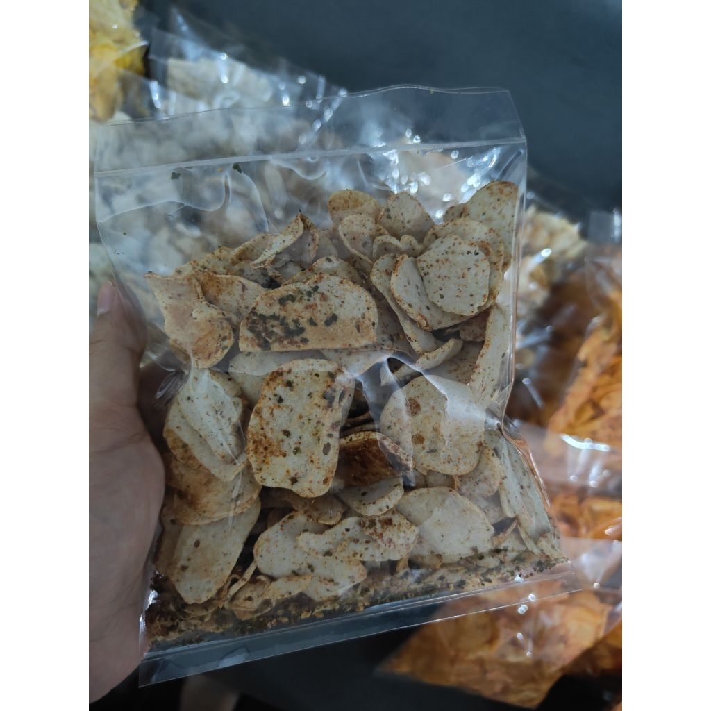 

basreng kriuk daun jeruk pedas dan ori