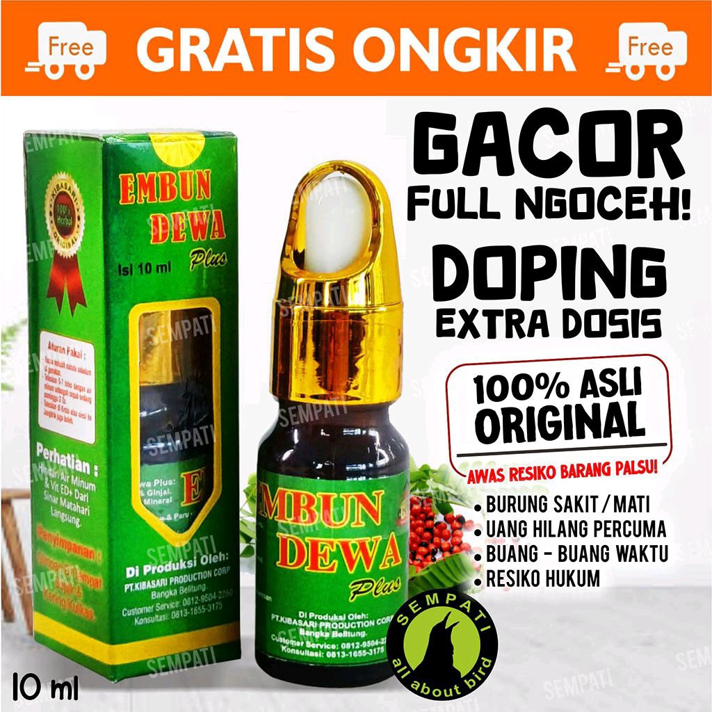Embun Dewa Plus Kibasari Vitamin Burung Murai Lovebird Kacer Kenari Cucak Jalak
