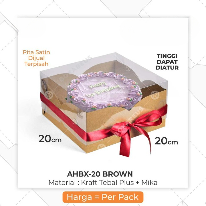 

Box Kue Tinggi Kemasan Kotak Packaging Dus Mika | AHBX 20