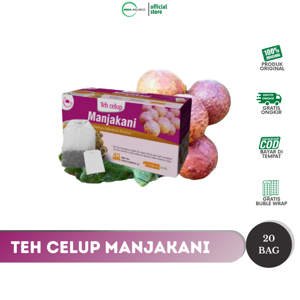 

TEH HERBAL MANJAKANI - bantu atasi keputihan & kencangkan organ kewanitaan | herbal alami | aman dikonsumsi harian | original 100% | isi 20 kantong | bisa cod