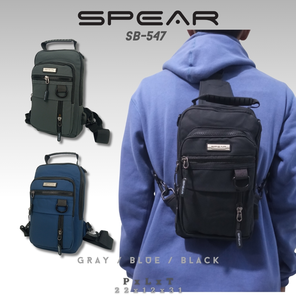 SPEAR Tas 3IN1 Slingbags Import Tas Anti Air Selempang & Bahu Pria atau Wanita SB Waterproof SB-547