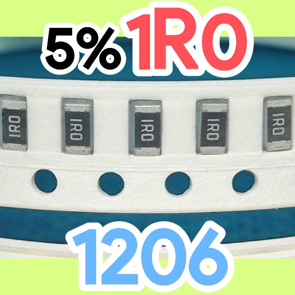 10pcs Chip resistor smd 1R0 1R 5% size 1206 3216 1ohm 1 ohm 1,0 ohm 1.0 ohm