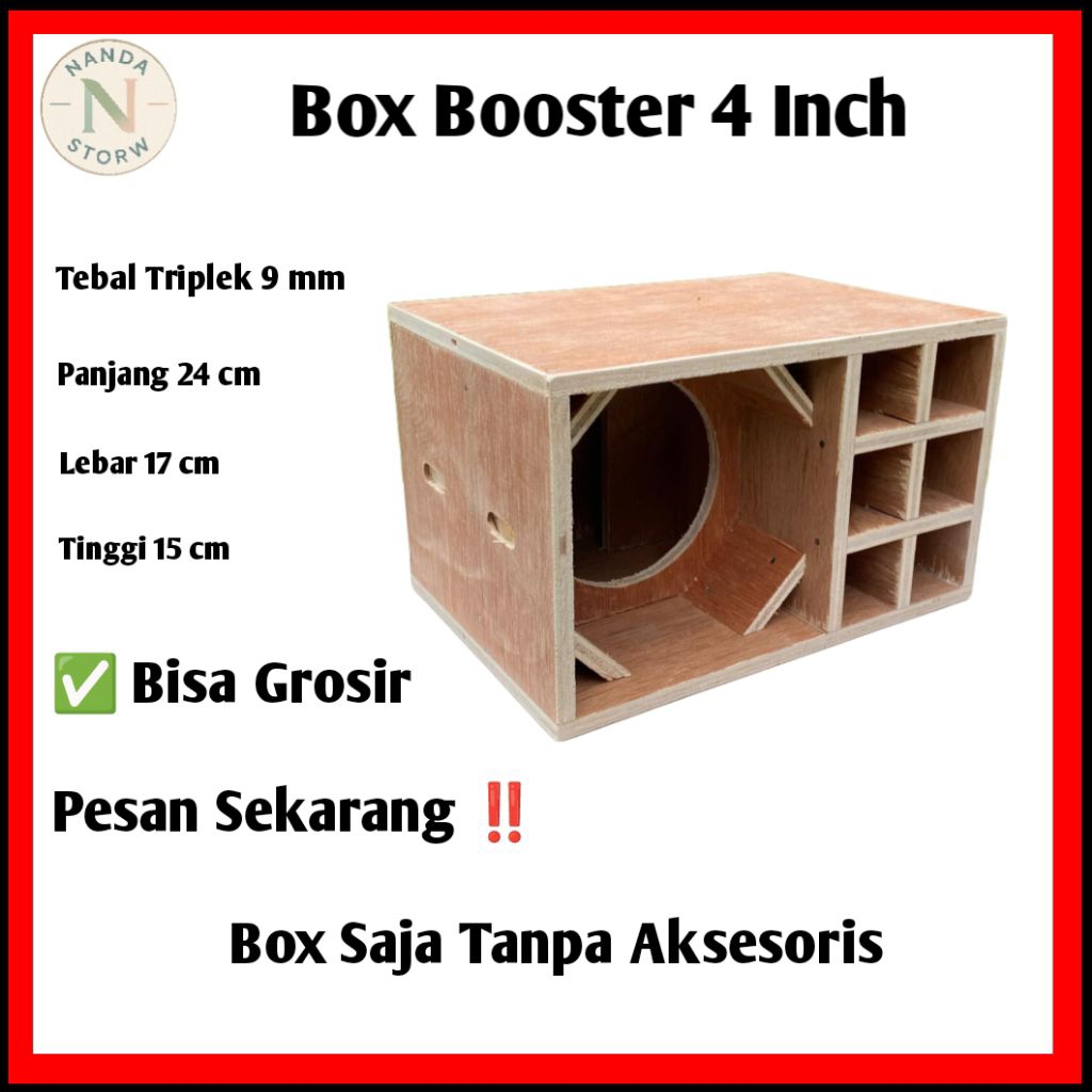BOX SUB BOOSTER MINIATUR 4 INCH TEBAL BAGUS ( GROSIR)