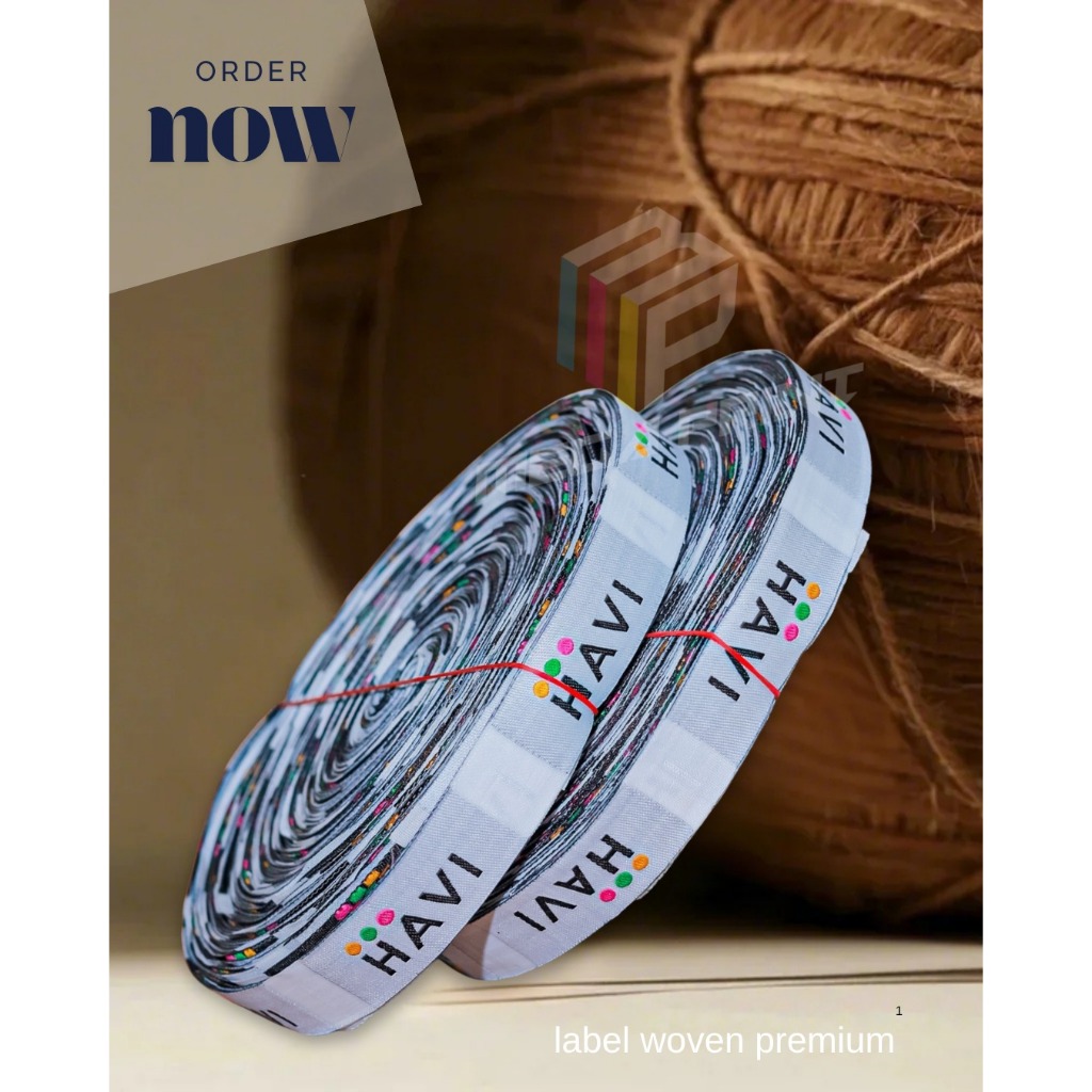 

2×5 label woven bordir / label hijab / label masker / label distro / label baju