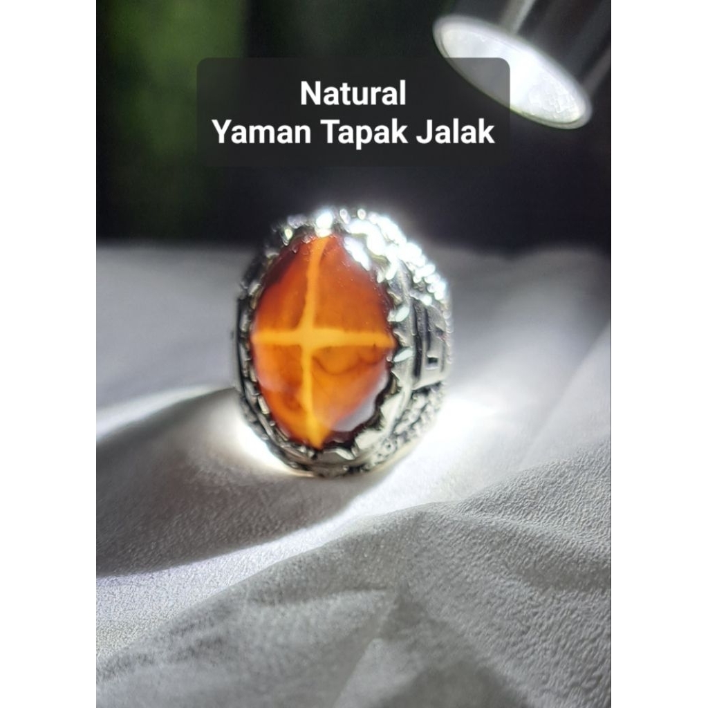 Batu Natural Yaman Tapak Jalak Alam Pmikat  Booster Alami Alam Cincin batu akik Junder Sulaiman Wulu