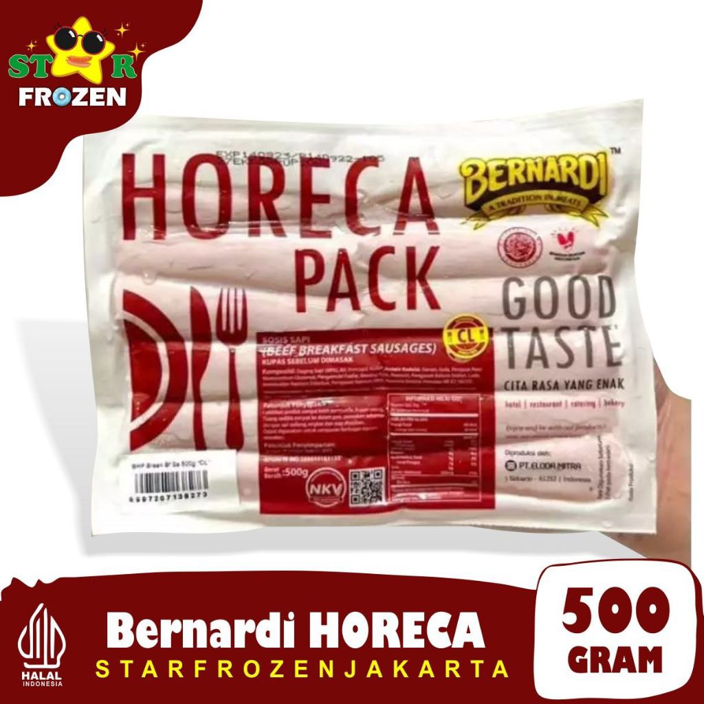 

Bernardi Sosis Kombinasi Sapi dan Ayam Horeca VP 500gr / Beef Breakfast Sausages