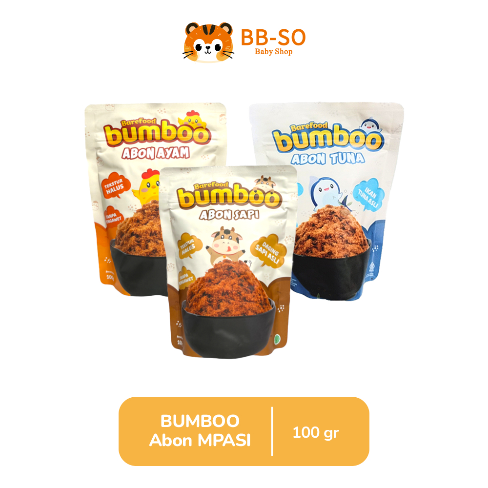 

BUMBOO Abon Ayam / Sapi / Ikan Tuna Asli 90gr - Tekstur Lembut MPASI Si Kecil - Sumber Protein - Tanpa MSG - Tanpa Pengawet