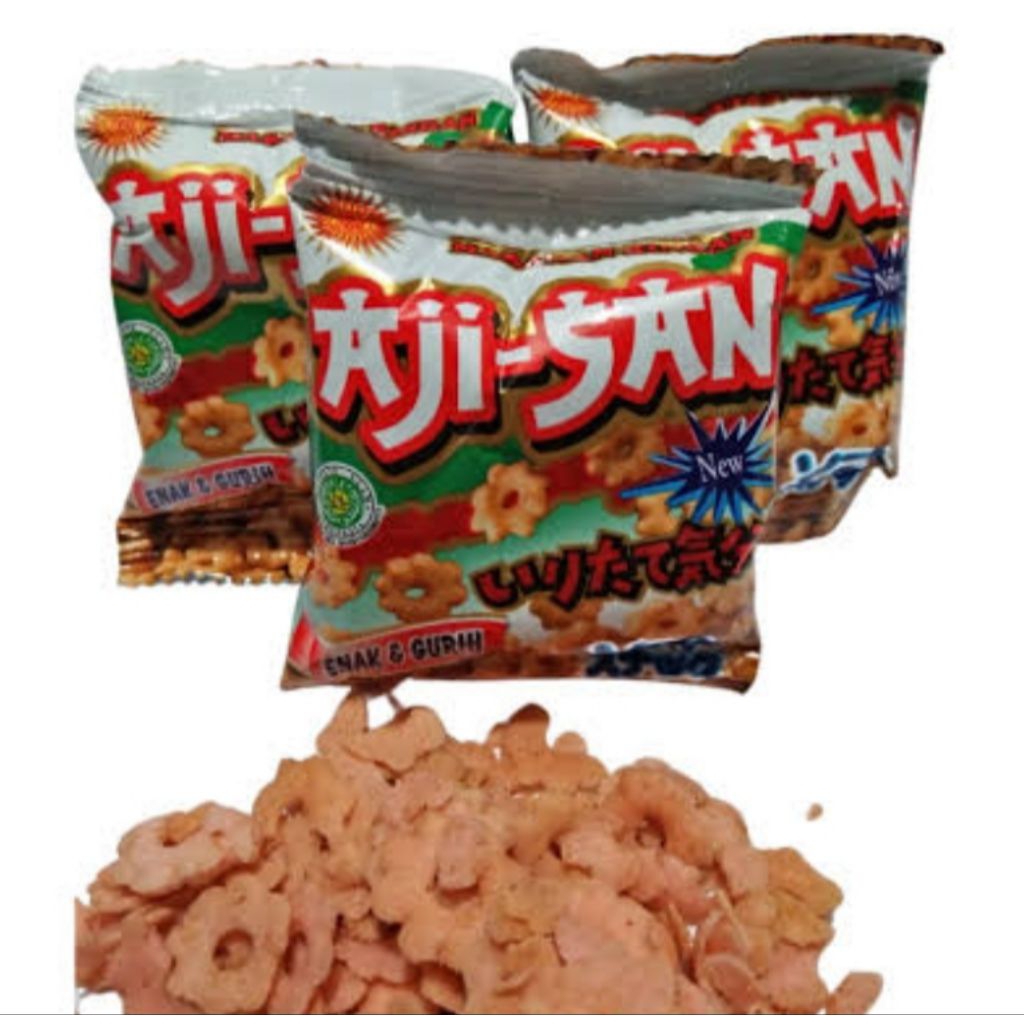 

( rentengan) snack jadul ajisan bentuk bintang 1pack 20pcs x 8gram..