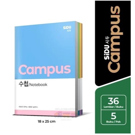 

[Whispers] Buku Tulis SiDu Campus Korea 36 lembar per pack isi 5