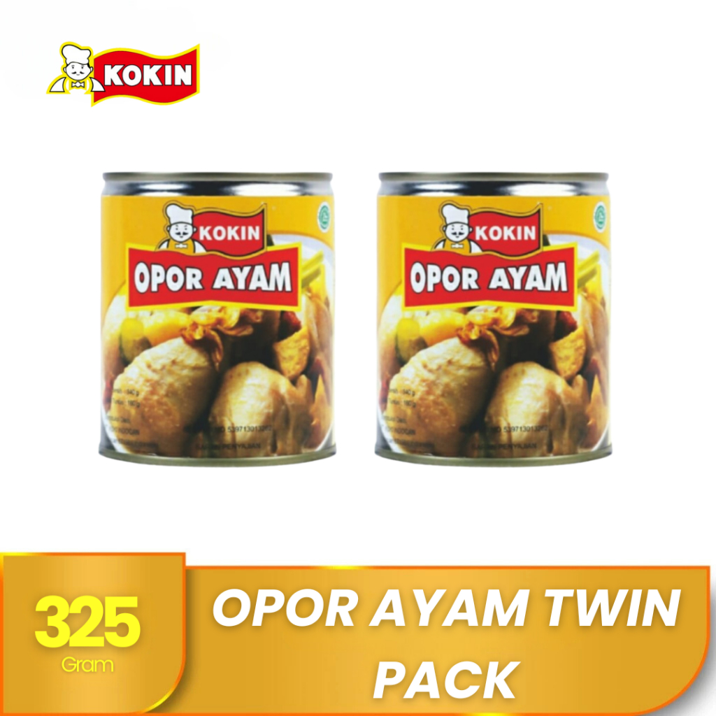 

KOKIN Makanan Kaleng Instan Siap Saji Opor Ayam Twin Pack Halal 325 gr Lauk Matang Tahan Lama
