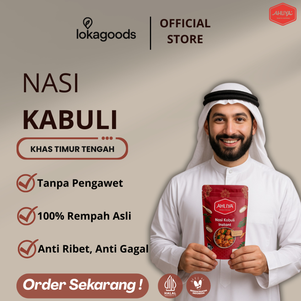 

AHLIYA NASI KABULI/ PAKET BERAS BASMATI PLUS BUMBU NASI KABULI/ NASI KABULI INSTAN