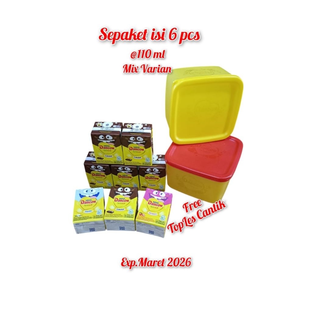 

Susu dancow Isi 6 pcs free Toples cantik