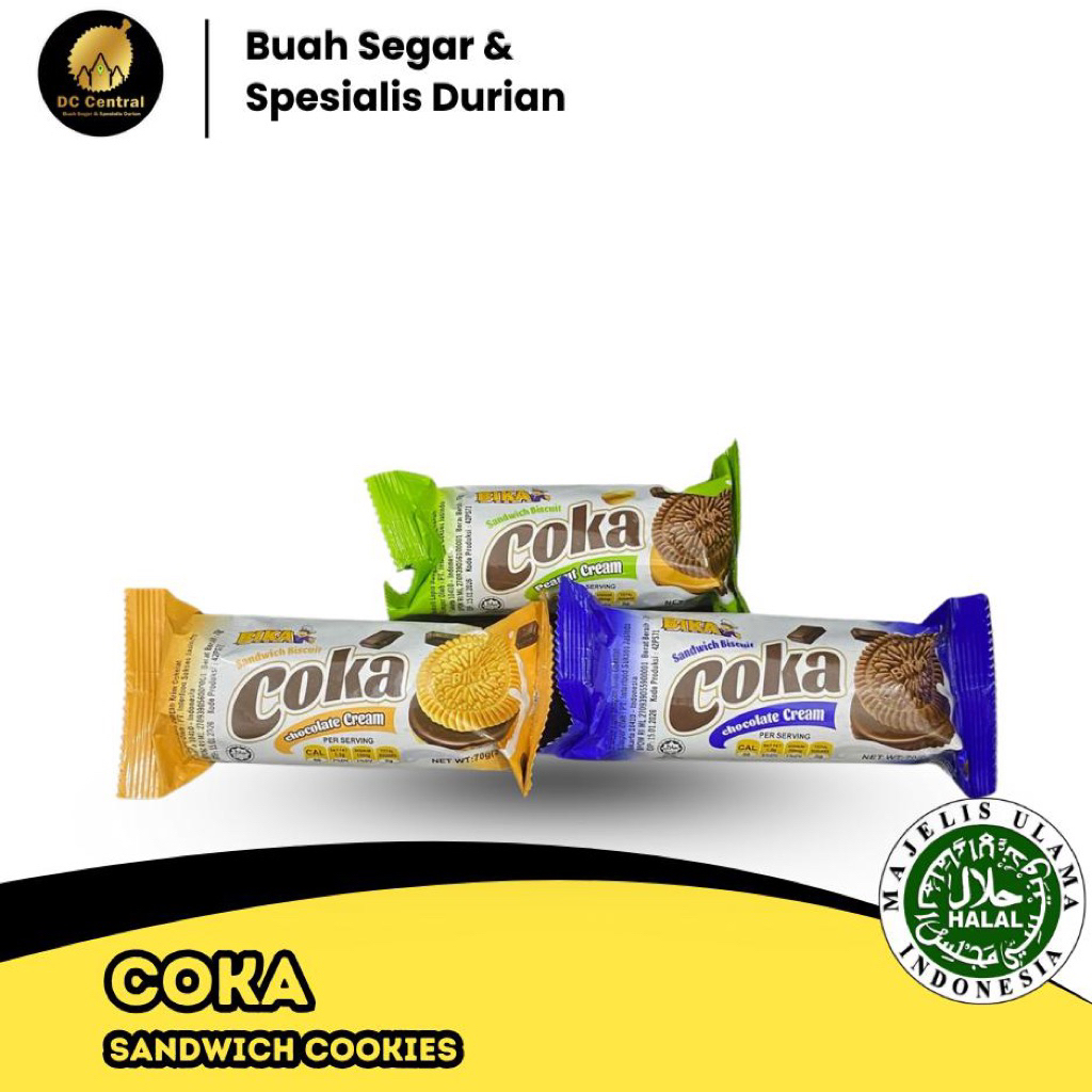 

BIKA COKA Chocolate Cream/Chocolate Cream Yellow/Peanut Cream 70g
