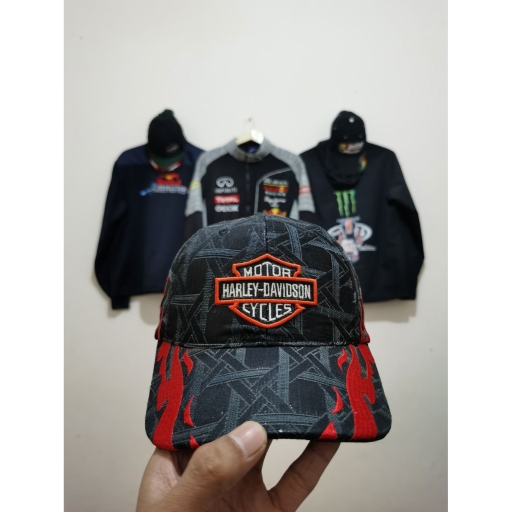 topi flame harley davidson