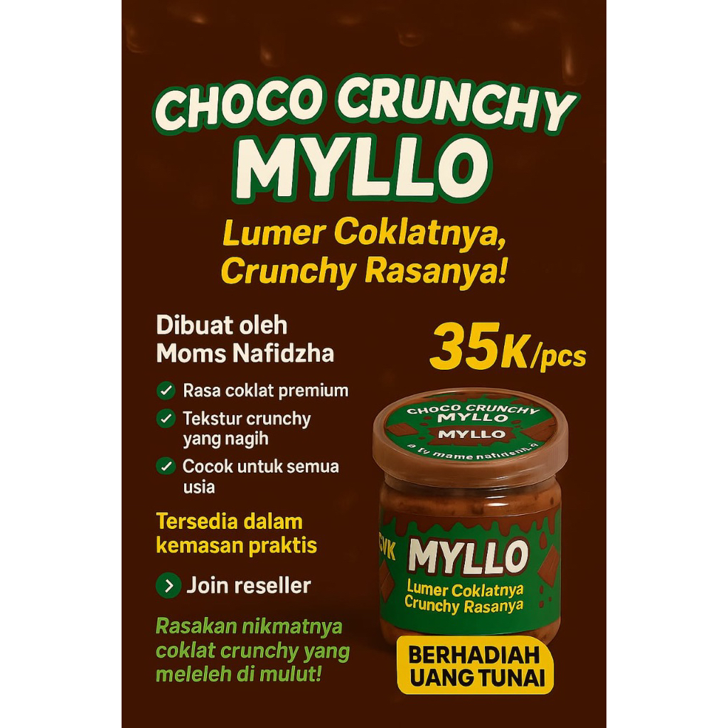 

choco crunchy myllo by moms nafidzha