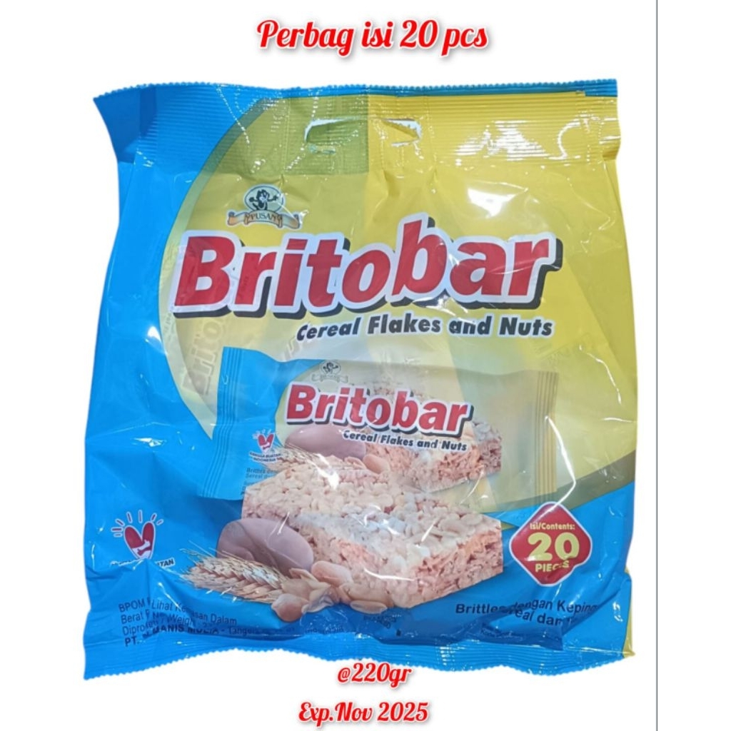 

Britobar sereal flakes&nuts @220gr perbag isi 20pcs